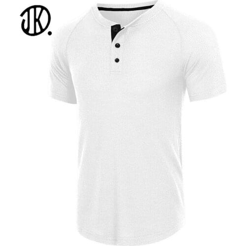 Men Turndown Collar Loose T-shirt Solid Color Button Cardigan Pullover Summer Sweat-absorbent Sports T Shirts Men 2XL Homme Tees