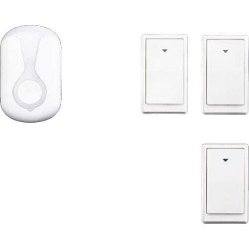 1 receivers 3 push bell set wireless door bell emitter free of battery wireless doorbell ip44 200M work chime door ring 110-240V