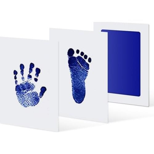 4Colors Baby Care Non-Toxic Handprint Kit Imprint Footprint Imprint Baby Souvenirs Newborn Baby Cushion Ink Footprint Infant Toy