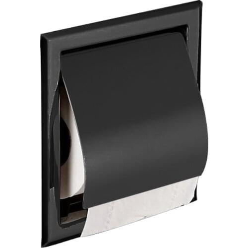 Hotel Construction Paper Holder Double Paper Holder 304 Stainless Steel In Wall Toilet Roll Holder Concealed Towel Rack Embedded