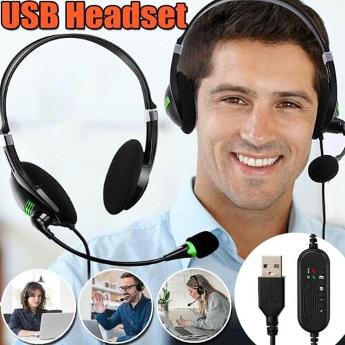 New Arrival USB Computer Headset Universal USB Headset High Quality Headphone Stereo with Microphone Fit for Windows PC Laptop