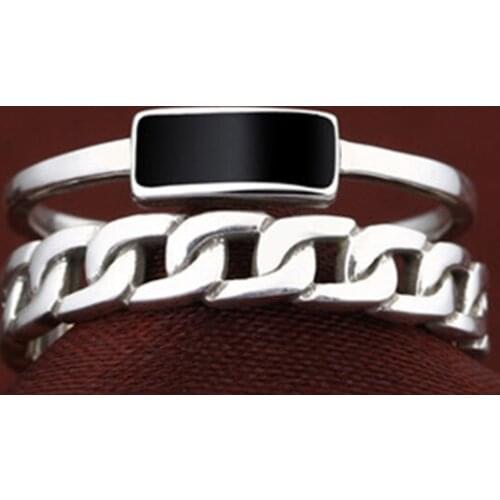 Charming Original Design Bohemian Black Chains Rings For Women Fashion Open Finger Rings Female Boho Jewelry 2021