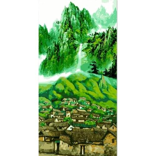 Landscape Painting By Number DIY Craft Kit For Adults 50x65 Frame On Canvas Drawing Acrylic Paint Coloring By Number Decorative