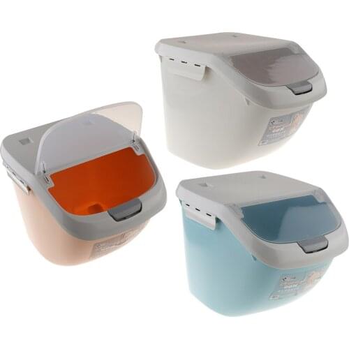 Plastic Cereal Container with Lid - BPA Free - Dry Food Storage Box with Measuring Cup - for Snack Pasta or Pet-Food