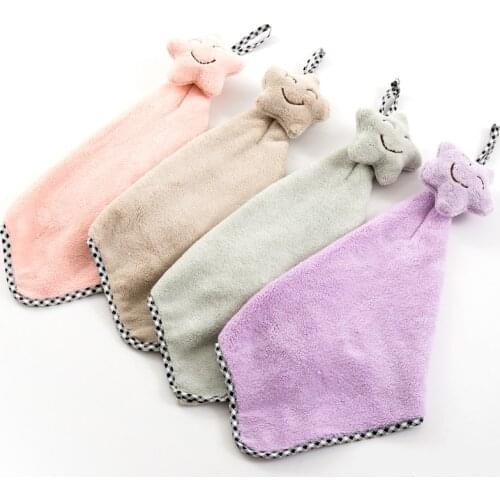 Wendy Coral Corset Hang Towel, Strong Absorbent, No Hair, Cute Korean Cartoon, Multicolored Hand Towel