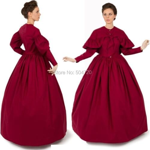 Retro Victorian ace vintage long ball gown medieval dress Renaissance Gown queen dress Victorian cosplay ball gown BelleHL-124