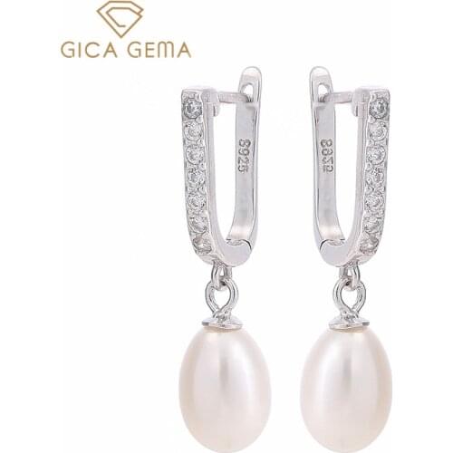 GICA GEMA Classic 925 Sterling Silver Fashion Hot Sale Creative Design Pearl Tassel Earrings for women Fine Jewelry