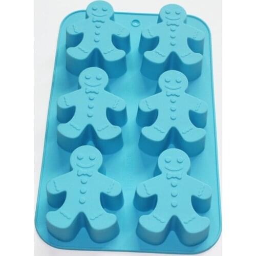Gingerbread Man Soap Cookies Cupcake Muffin Siliocne Mold Xmas Gift