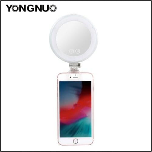 YONGNUO LED YN08Li Mini LED Selfie Ring Light Phone Photography Make Up Beauty Lamp for iPhone Huawei Samsung for Youtube Live