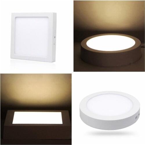 AC85-265V LED Ceiling Light 6W 12W 18W 24W Surface Mounted LED Panel Light Ceiling Lamp Ultra thin 3CM Spotlights for home