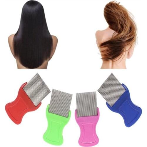 Hair Lice Comb Brushes Terminator Fine Egg Dust Nit Free Removal Stainless Steel Hairbrush Props Soft Styling Tool
