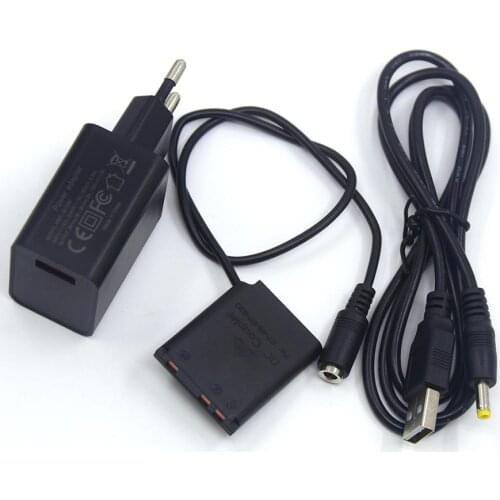 QC3.0 USB Charger + USB Cable + CP-45 DC Coupler Li40B Li42B dummy battery for Pentax D-Li63 Fuji NP45 Nikon EN-EL10 KLIC-7006