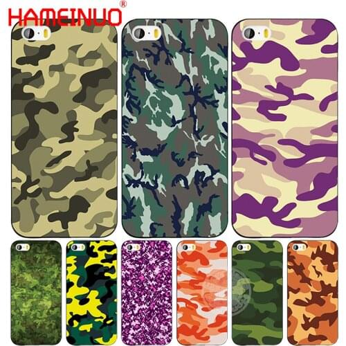 HAMEINUO Camouflage Camo army desert cell phone Cover case for iphone 4 4s 5 5s SE 5c 6 6s 7 8 X plus