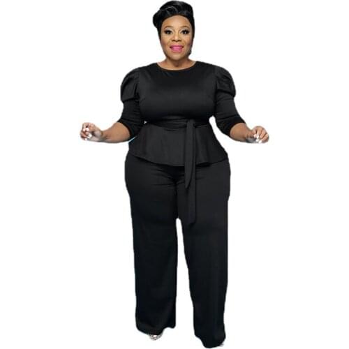 Solid Long Pants Set Elegant Pants Suits for Women 2021 Formal Office Drop Shipping