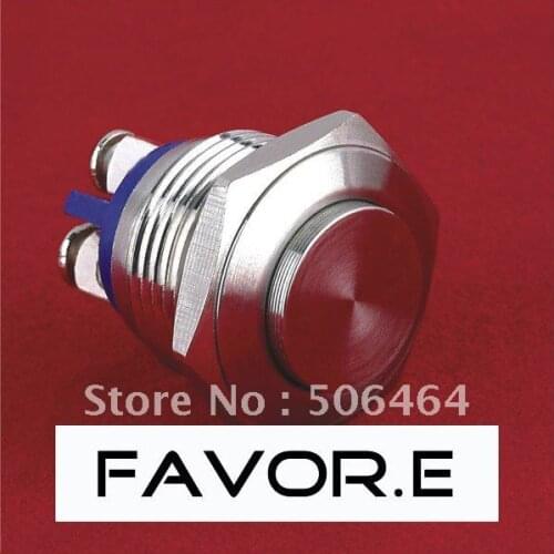 16mm IP65 Momentary Push Button Switch high round screw terminal
