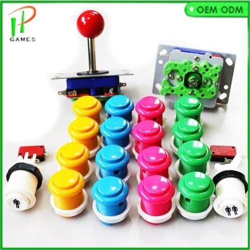 2 Player DIY Arcade Parts Jamma Arcade ZIPPY Joystick 28MM Push button happ style 1 & 2 player with microswitch
