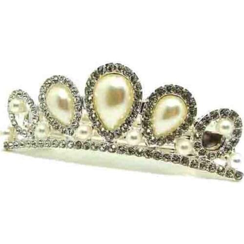 Crystals pearl metal crown charm fashion hair barrette ornament jewelry accessories ne=w 30pcs lot NEW 90mmx35mm