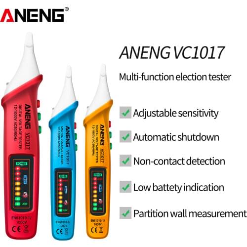 ANENG VC1017 Digital AC Voltage Meter Multimeter Pen 12-1000V NCV Automatic Voltmeter Smart Sensor Tester Buzzer Detector Tool