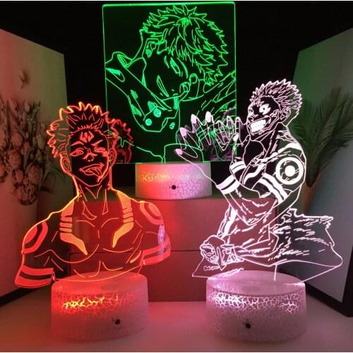 Jujutsu Kaisen Series Anime Figure Light 3D LED Lamp for Birthday Gift Bedroom Decoration Night Light Acrylic Lamp Dropshipping