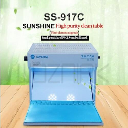 Ss -917c high purity antistatic Dust-free Worktable Mobile Phone iPad Repair, with LED adjustment 16 times filter