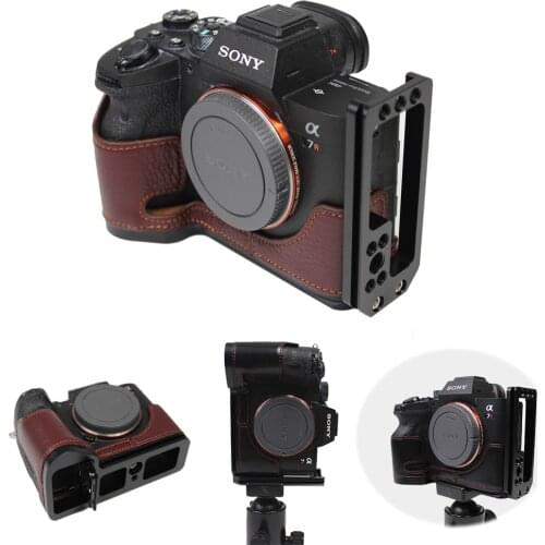 Quick Release L Plate Grip A7R IV Camera Case Half Body For Sony A7R IV A7R4 A7R Mark IV A9 II Base Bracket Genuine leather Body