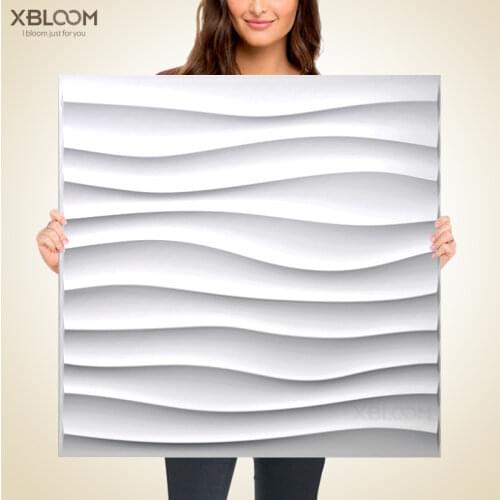 50x50cm 3D tile panel mold plaster wall 3D wall stickers living room wallpaper mural Waterproof 3D Wall sticker Bathroom Kitchen