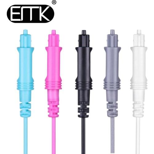 EMK 2018 new colorful Optical Cable Digital Audio Fiber Optic Toslink Male to Male Gold Plated Optical Cables