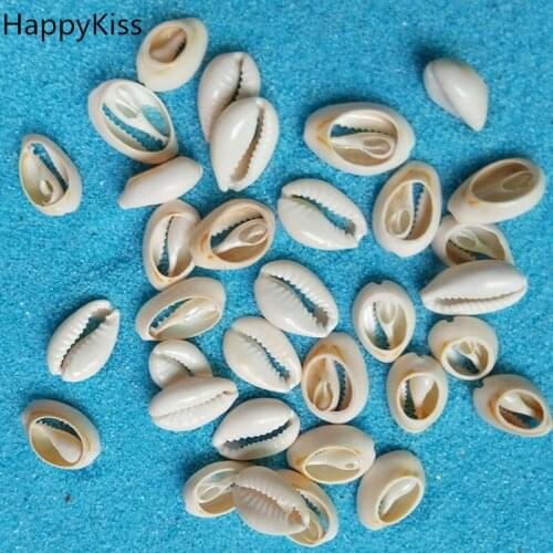 HappyKiss seashells DIY Creamy White Natural Sea Shell Loose Beads Accessories for Home Decoration Craft10-23mm 50pcs