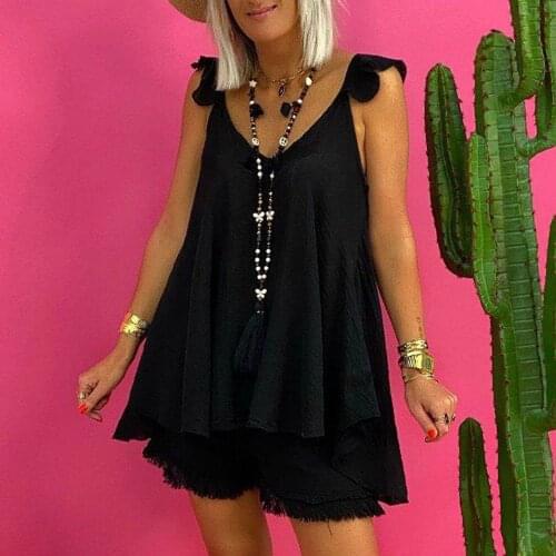 Sexy Womens 2 Piece Set White V Neck Ruffled Crop Top Elastic Waist Short Set Straight Shorts Womens Two Piece Set Lounge Wear