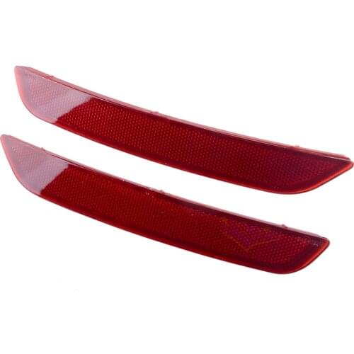 1 Pair Car Left & Right Side Red Lens Rear Bumper Tail Light Reflector Cover Fit For Ford Mondeo MK4 2007 2008 2009 2010