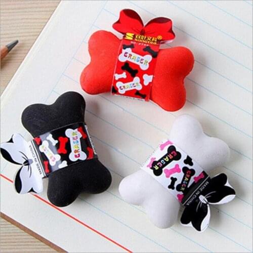 24 Pcs/lot Fashion Bone design eraser creative stationery office school supplies papelaria kids gift learning supplies