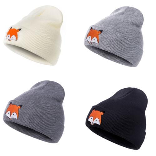 Fashion Kids Baby winter warm Soft Cotton Beanie Girl Boy fox Knit Hat Toddler Infant Newborn Warm Cap