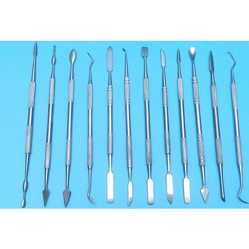 12pc Wax Knife Kit Carvers Stainless Steel Clay Sculpture Blade Pottery Metal Carving Modeling Set Tools DIY Jewelry Making TOOL