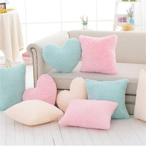 New Crown Plush Pillow Colorful Stuffed Soft Heart Square Rectangle Shape Throw Cushion Baby Kids Gift Girls Room Decoration
