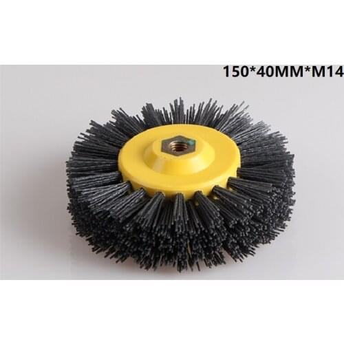 New 1pcs Nylon Abrasive Wire Polishing Brush Surface Grinding Wheel for Wood Furniture Stone Antiquing Grinding