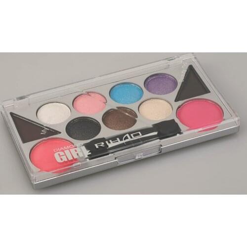 New Professional Woman Makeup RIHAO 6 Color Eyeshadow Palette With 2 Color Eye Powder And 2 Color Blush Combination In One Set