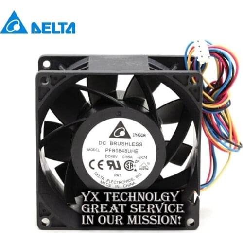 New PFB0848UHE 8CM 80mm 8038 48V 0.65A pwm wind capacity cooling fan for DELTA 80*80*38mm