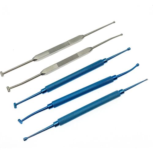 1PCS Ophthalmic Scleral Depressor Double-ended with pocket clip ophthalmic surgical instruments