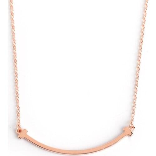 ZHIXI Real Gold Necklace 18K Fine Jewelry for Women Classic Smile Design Simple Anniversary Gift 100% Pure AU750 Chain X525