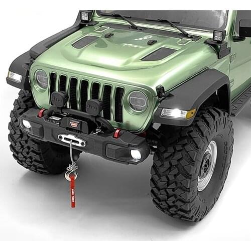 Front fender with LED Light Kit for RC Car AXIAL SCX10 III JEEP Wrangler RC Car Modified Parts