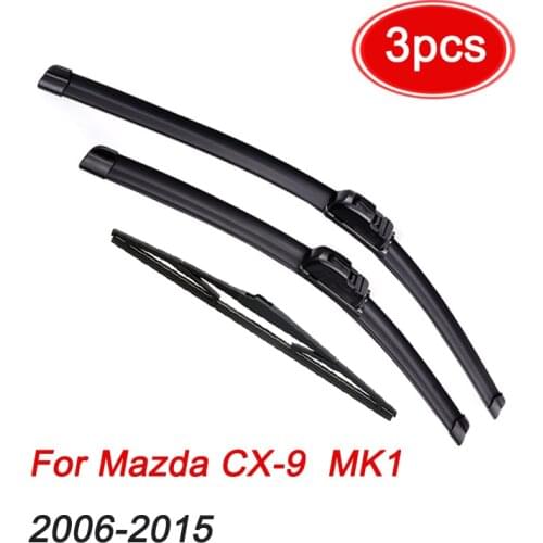 MIDOON Wiper Front & Rear Wiper Blades Set For Mazda CX-9 CX9 MK1 2006 - 2015 Windshield Windscreen Window 26"+16"+14"