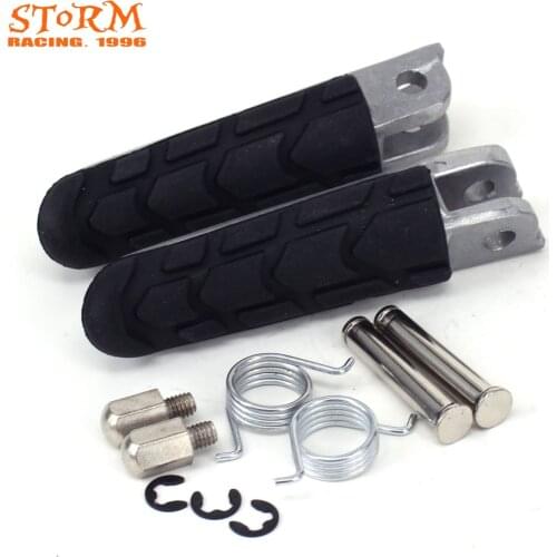Motorcycle Front Foot Pegs Footrest Pedals Aluminum For HONDA CB400 V-TEC CB1300 CBR1100XX CBR600 VFR800 VTR250 CBR1000F