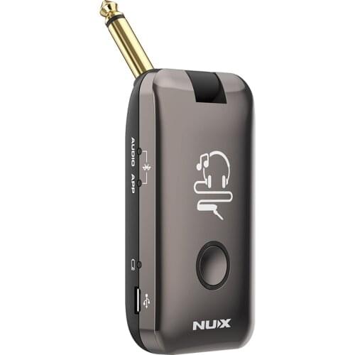 Nux Mighty Plug MP-2 Portable Rechargeable Guitar Bass Amplifier Mini Headphone Amp with 13 Amplifier Models 20 IR 19 Effects