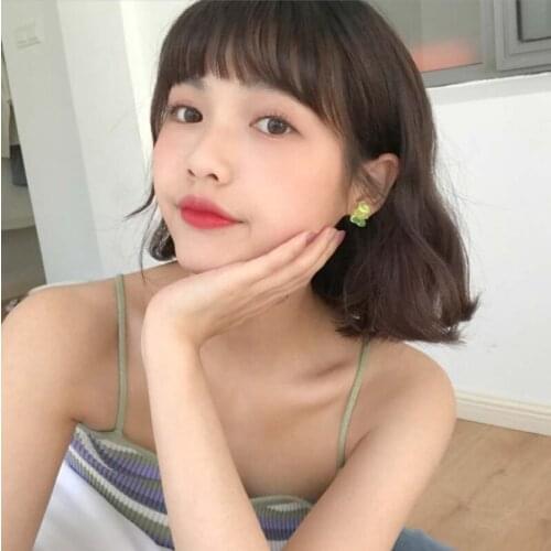 Cute Transparent Colorful Little Bears Studs Earring for Women Girls Cartoon Jelly Bears Earing Female Animal Jewelry Party Gift