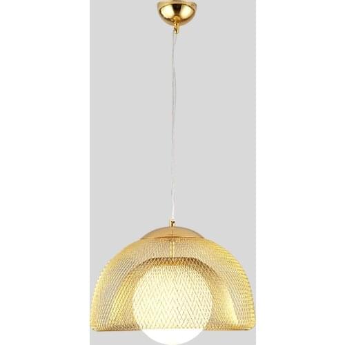 E27 Modern LED Pendant Light Glass Ball Simple Gold or Chrome Hanging Lamp For Dining Bedroom Bedside Bar Restaurant Coffee Deco
