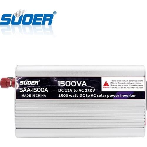 Suoer【 Modified Sine Wave Inverter 】modified sine wave home inverter power inverter 12v 220v 1500w(SAA-1500A)