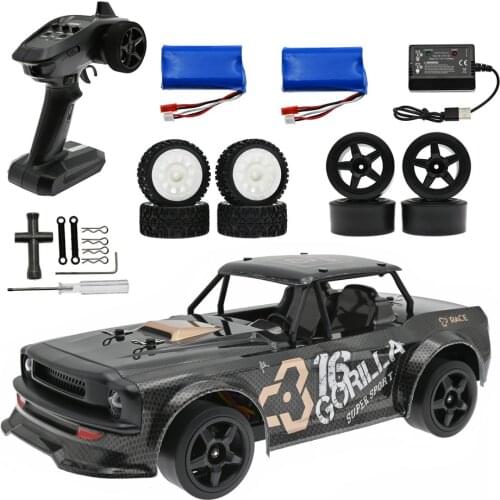 UDIRC 1602 RTR Brushless Several Battery 1/16 2.4G 4WD RC Car LED Light Drift Proportional Off Road Vehicles Model Toy Gift Kid