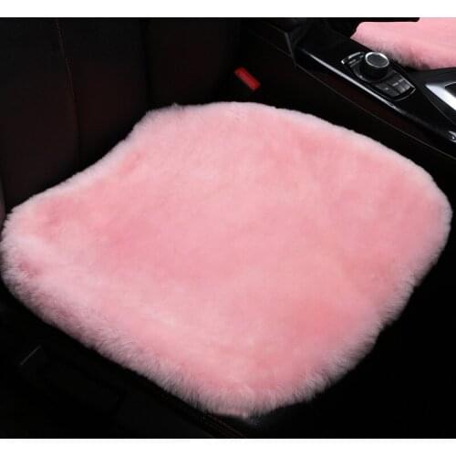 Winter warm pure Australian Wool Safety Car Seat Covers cute girl woman accessories for BMW volkswagen VW golf 4/5/6 opel
