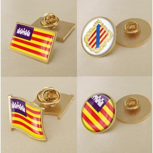 Coat of Arms of Balearic Islands Autonomous Community of Spain Flag Lapel Pins/Broochs/Badges