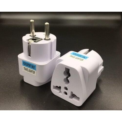 10pcs/lot Universal EU South Korea Plug Adapter Converter US AU UK To European KR AC Travel Power Electrical Socket Outlets
